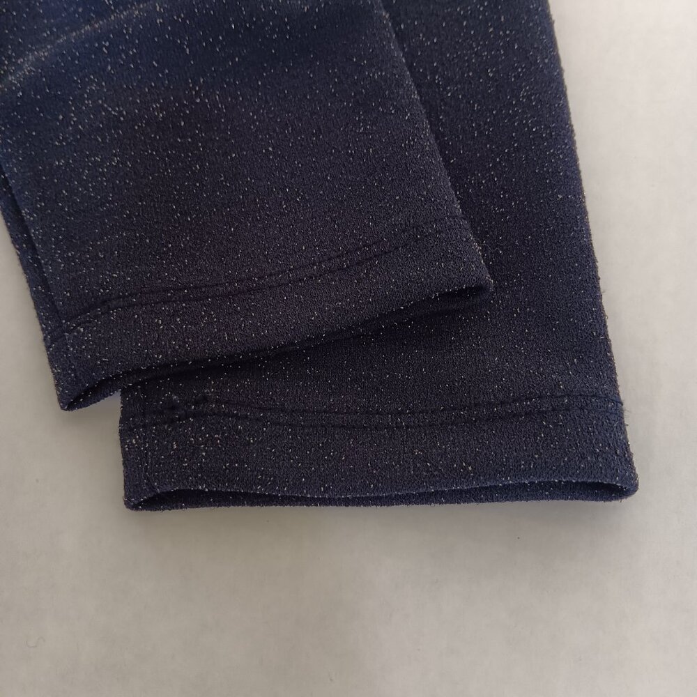 Brina & Em Women's Navy Dane Front Twist Detail Shine Knit Dress Size 1X - Picture 6 of 10